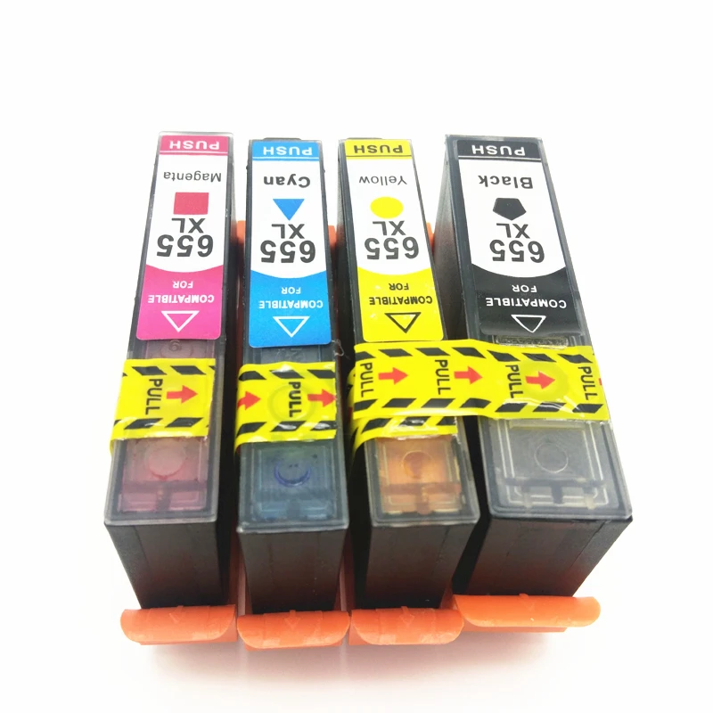 

Vilaxh Ink Cartridge with chip For HP 655 For HP655 C M Y BK For HP Deskjet 3525 4615 4625 5525 6520 6525 6625