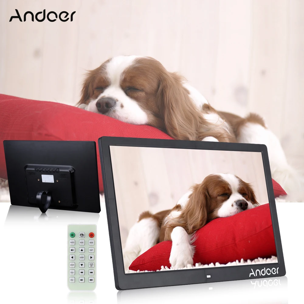 

Andoer 15.6"LED Digital Photo Frame 1280*800 with Remote Control Alarm Clock MP3 MP4 Movie Player