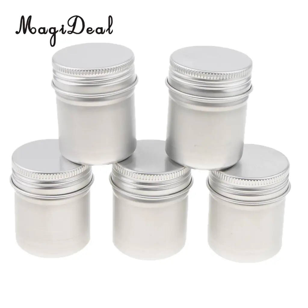

10Pcs 50ml Cream Jar Tin Empty Aluminum Containers Wax Candle Tea Storage Box Cosmetic Refillable Bottle with Screw Thread Lid