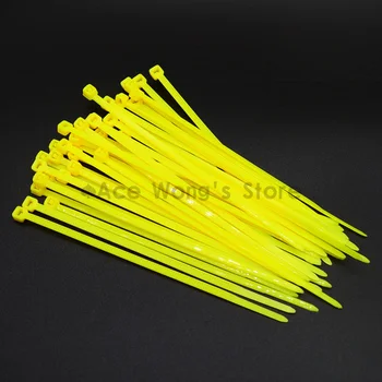 

100Pcs/pack 3*100mm width 2.5mm yellow Factory Standard Self-locking Plastic Nylon Cable Ties,Wire Zip Tie
