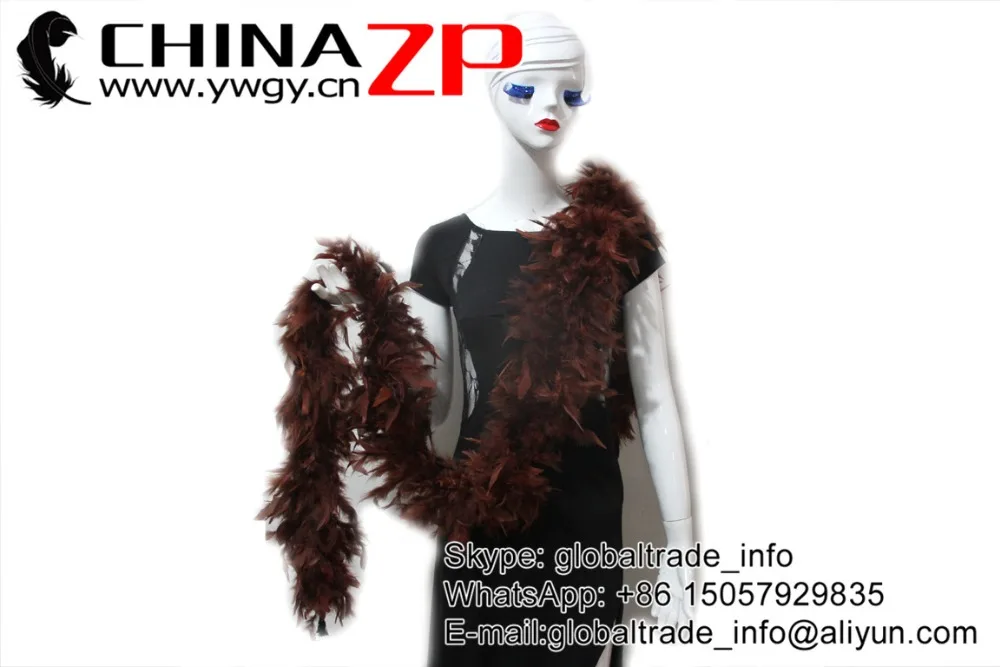 14 Brown turkey feather boa wholesale (16)