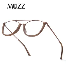 MUZZ очки Рамка деревянные оптические очки для унисекс деревянная дужка очков Рамка полу очки без оправы ацетат оправы мужские очки