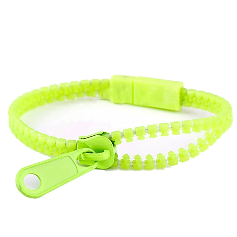 Children Kids Charm Zip Bracelet/Bangle Zipper Fluorescent