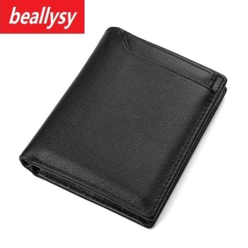 

New Genuine Leather Wallets Men Wallets Coin Pocket Card Holder Purse Male Wallet Purse Top Leather Fold Short Wallet Clutch