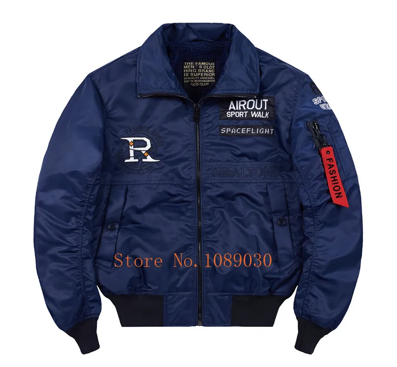 Мужская куртка в стиле хип-хоп, высокое качество, Ma1, толстая Армейская, темно-синяя, белая, военная, мотоциклетная, Ma-1, Авиатор, пилот, Air, мужская куртка-бомбер