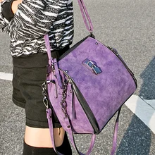 Fashion vintage 2017 fashion nubuck leather chain motorcycle bag handbag cross-body shoulder women’s handbag x-9*89623