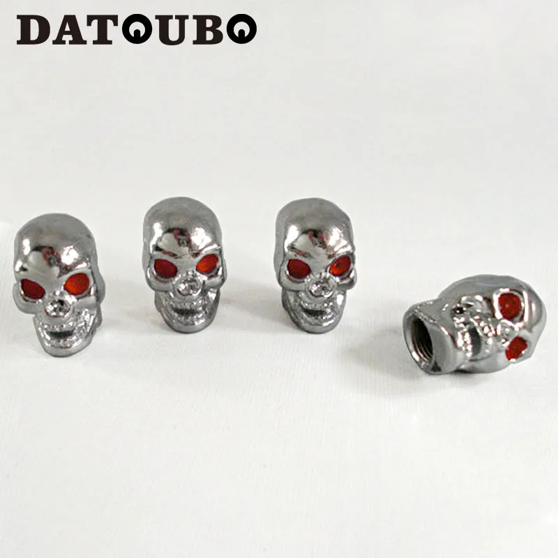 DATOUBO 500 pcs high quality skull design novelty car tire valve cap