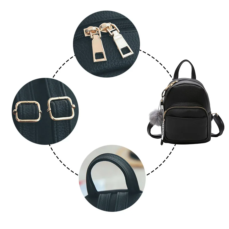Миниатюрные женские рюкзаки Wobag из мягкой искусственной кожи школьные ранцы с