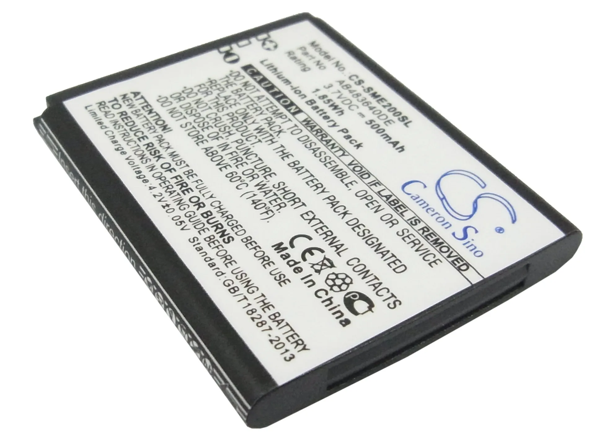 Кэмерон Sino 500mAh батарея AB483640CC, AB483640DE, AB483640DU для samsung E200 Eco, SCH-S259, SGH-E200, SGH-E208, SGH-J150