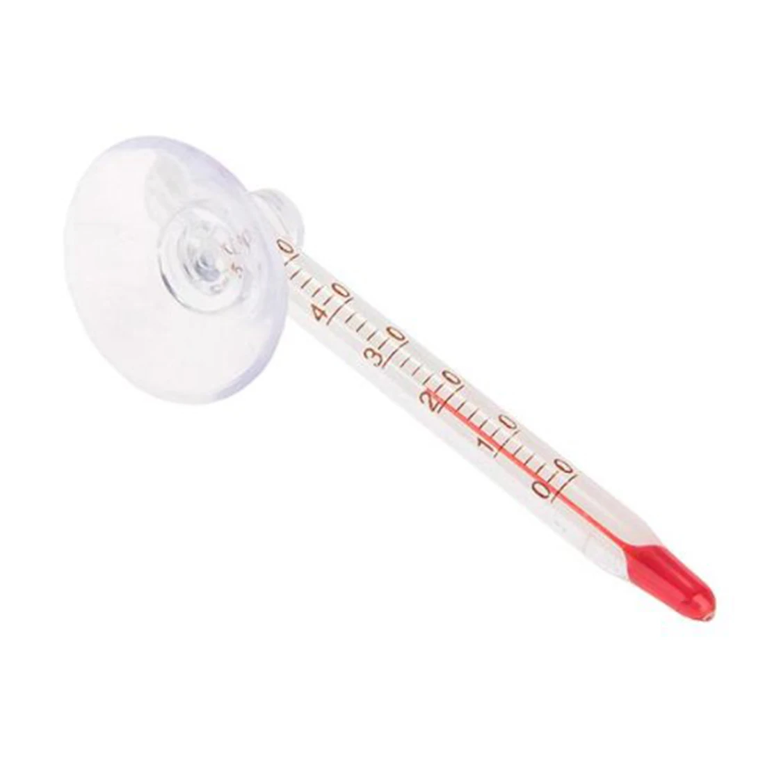 

free shipping new Aquarium Fish Tank Submersible Glass Thermometer Suction Transparent Hydrometer