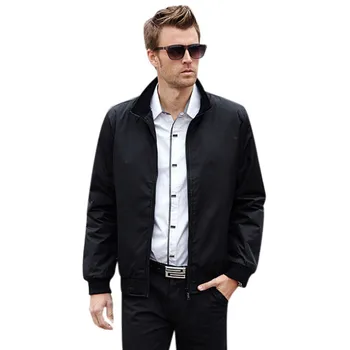 

Fashion men Bomber jacket Spring autumn thin Business casual coat mens Solid color Windbreaker New Male outerwear Brand clothing