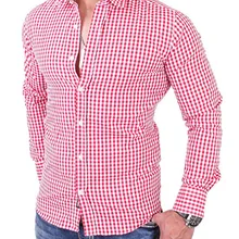 Бренд модная мужская рубашка с длинными рукавами Топы клетчатая рубашка Модные мужские платья рубашки тонкие мужские рубашки XXL