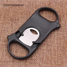 Momento acogedor doble cuchillas Cigar Cutter metal Cigar Tijeras gadget zigarre fumar cuchillo Accesorios SM150