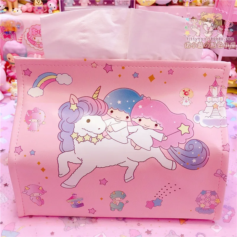 Милый мультяшный my melody twin stars тканевый держатель коробки для автомобиля