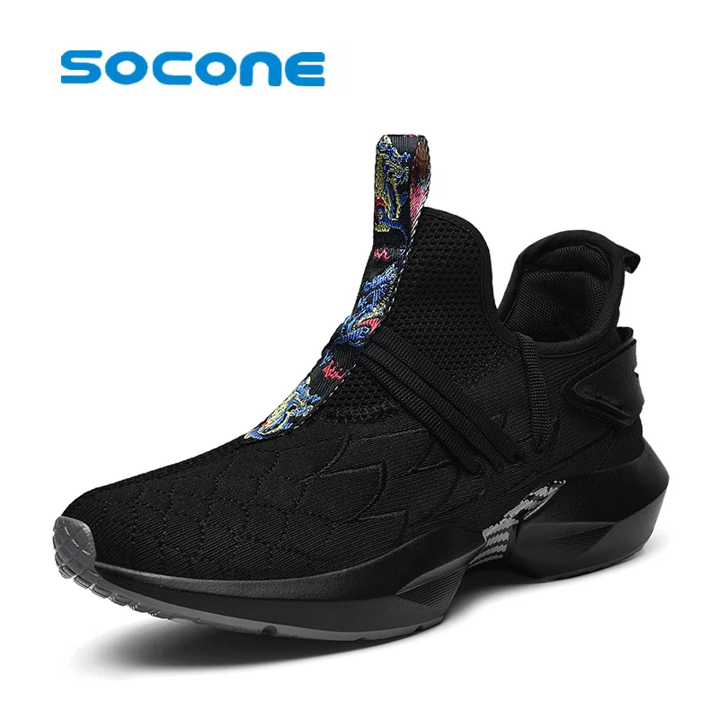 

New Men's Sports Shoes Trend Light Breathable Adult Running Shoes Brand Lace-up Non-slip Mesh Round Cross Straps Flat Sneakers