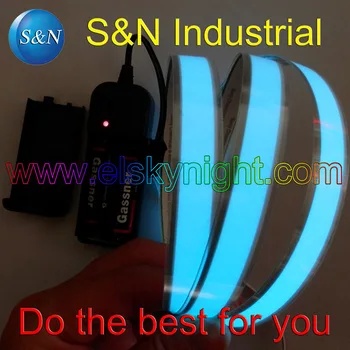 

3VDC 2AA Ice Blue 1X100CM el tape el wire el strip for car,house,party,dispaly,holiday,fest and model decoration free shipping