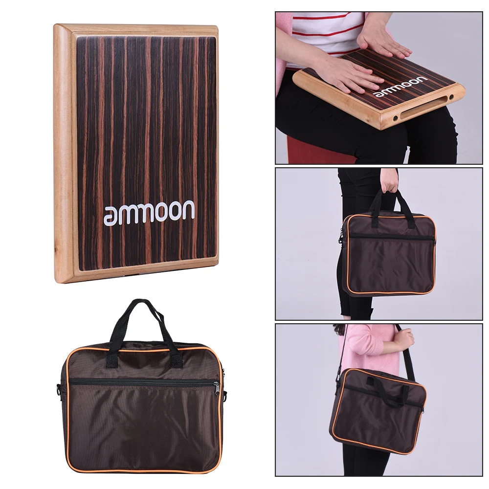 Компактный дорожный бокс барабан ammoon Cajon плоский ручной перкуссионный
