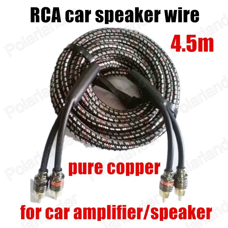 1 шт. автомобильный стереокабель 4 5 м с RCA на RCA|speakers directory|wired wireless speakersspeaker wire adaptor |