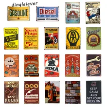 Dl-гаражный открытый 7/24 металлический Ретро настенный знак табличка домашний декор