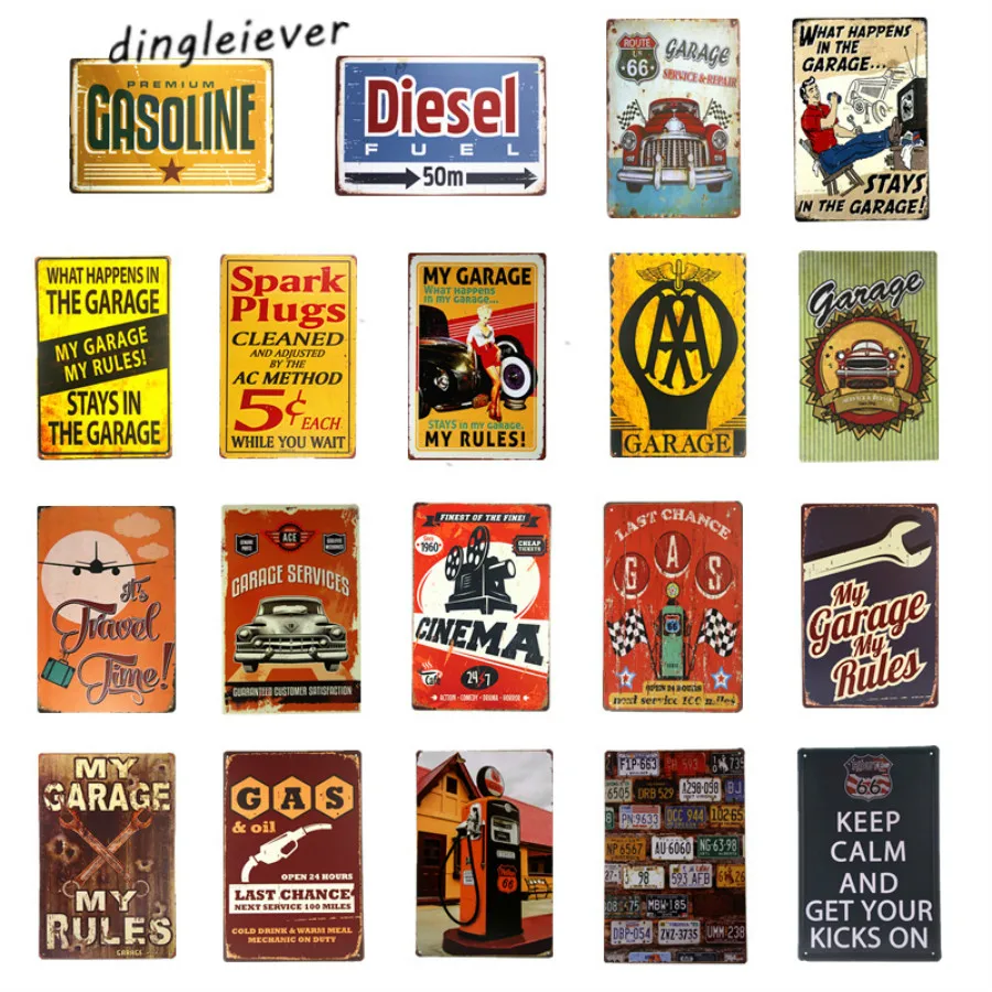 Dl Garage Open 7 24 Metal Retro Wall Sign Plaque Home Decor Metal Retro Wall Sign Plaque Home Decor