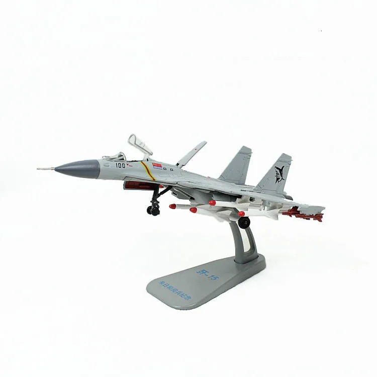 1:100 Jian-15 Fighter Alloy Finished Product Model J15 Flying Shark Liaoning Carrier Aircraft Airplane Military Gift Ornaments