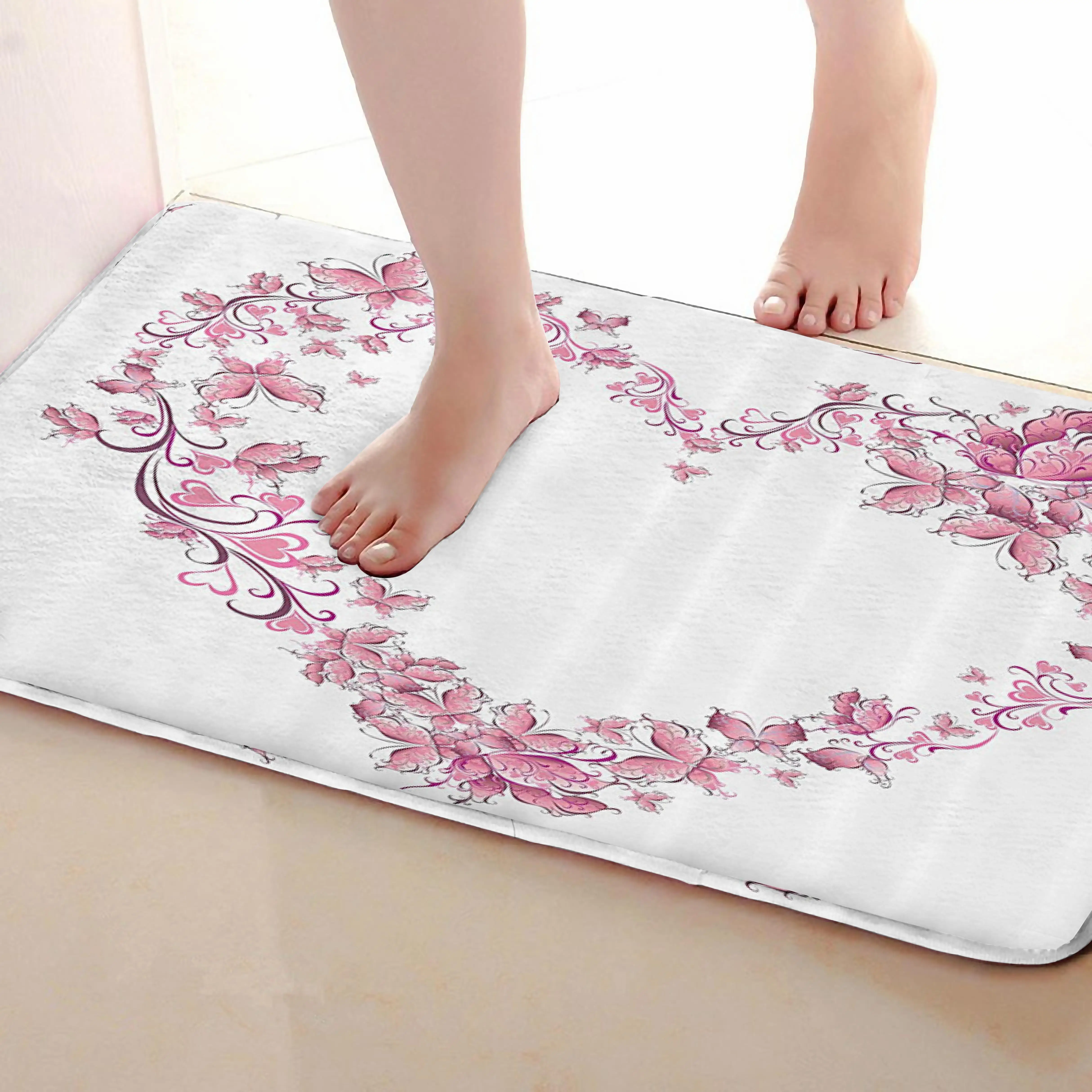 Сердце Стиль Ванная комната Коврики, забавные Нескользящие Для ванной Коврики, Занавески для душа Интимные аксессуары, Коврики Чинг вашей душе Шторы