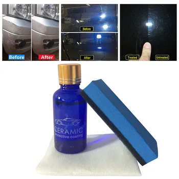 

CERAMIC 50ML 9H Hardness Super Hydrophobic Glass Coating Car Oxidation Liquid Ceramic Coat+sponge+towel Set Care Anti-corrosion