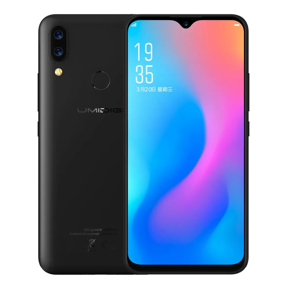 

UMIDIGI Power Android 9.0 5150mAh Big Battery 18W 6.3' FHD+ Waterdrop Screen 4GB+64GB Helio P35 Global Version Smartphone 16MP