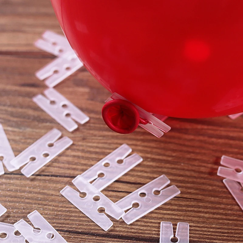 

FANLUS Pack of 100 Balloon Clip Ties H Shape Easy Sealing Balloons for Wedding Party Christmas birthday Decoration