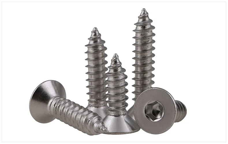 

DIN7991 304 stainless steel hex socket head self tapping screw M3 M4 M5 M6 screw flat head screw