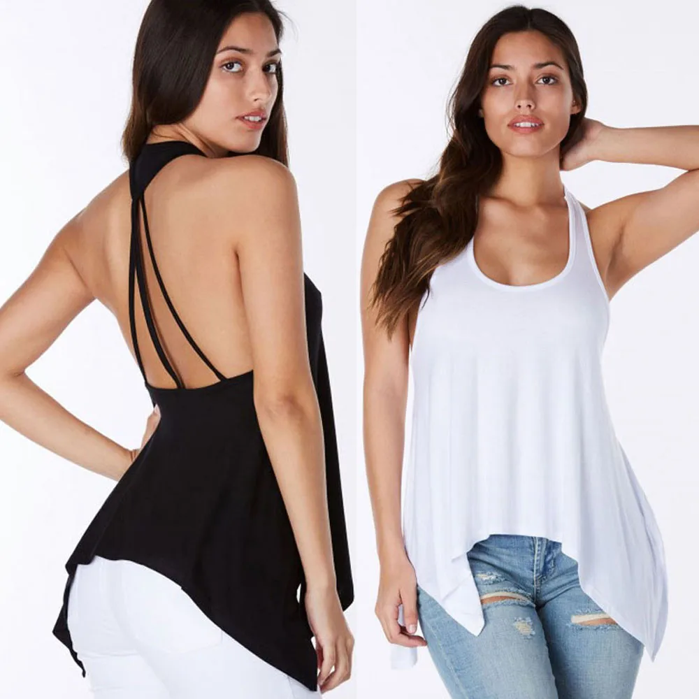 2018 Hot Sales Women Vest Backless Sleeveless Tank Bustier Bra Vest