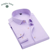 Брендовая одежда Мужская рубашка воротник инкрустированный дизайн Тройная Пряжка культивирование с длинными рукавами сплошной цвет дизайн мужские рубашки