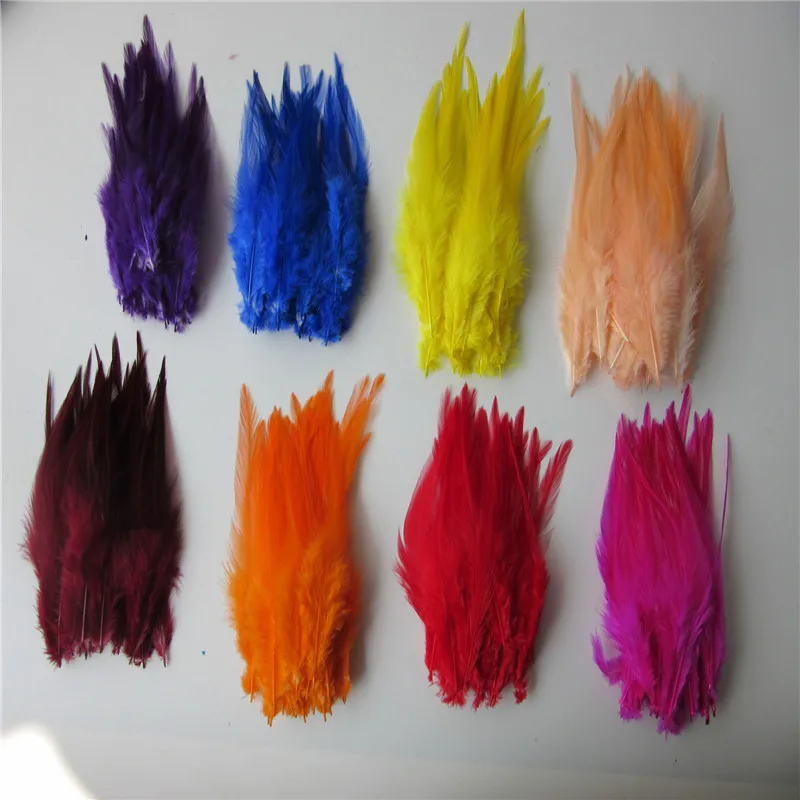 

Hot Wholesale 50 Pcs/Lot Chicken Feather 4-6 Inch 10-15cm Pheasant Feathers DIY Chicken Feather Jewelry Plume decoration Plumes