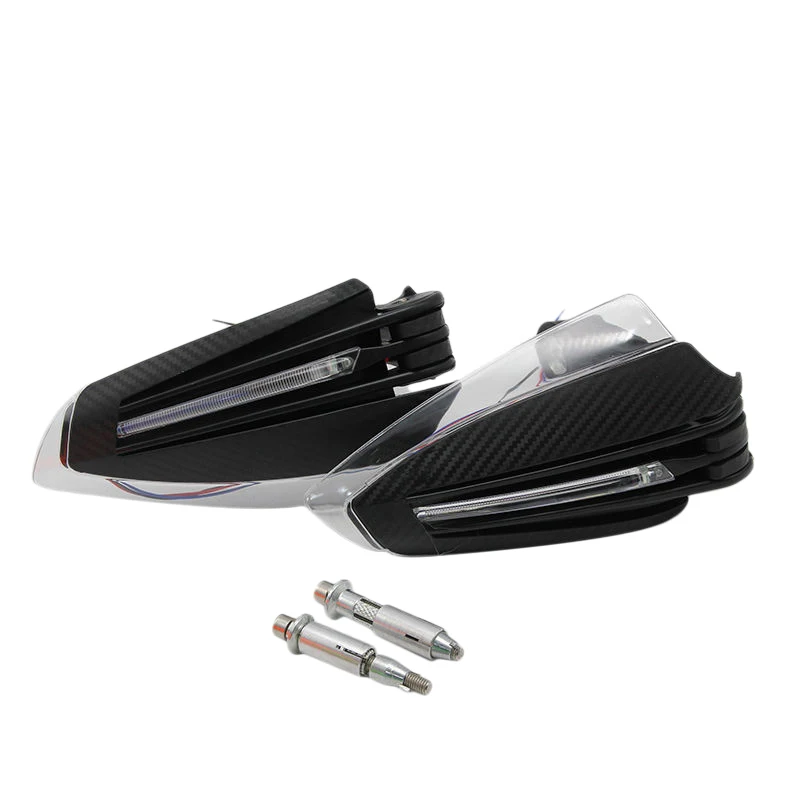 

2Pcs 22Mm 7/8 Inch Motorcycle Hand Guard Led Turn Signal Handle Protector Black