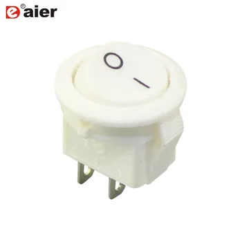 

10PCS Round 2 Pins ON OFF Sub-Miniature Rocker Switch 15MM SPST Boat Switches Single Pole 6A 125VAC 3A 250VAC