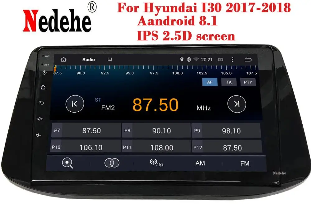 

Android 8.1 Octa Core RAM 4GB ROM 32GB IPS +2.5D screen Car DVD Player Navigation GPS Radio Fit Hyundai i30 2017 - 2018