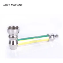 COSY MOMENT металлическая труба Jamaica Rasta травы/табак/курительные трубы портативная водяная трубка-кальян для кальяна для сигарет сигары трубка YJ006