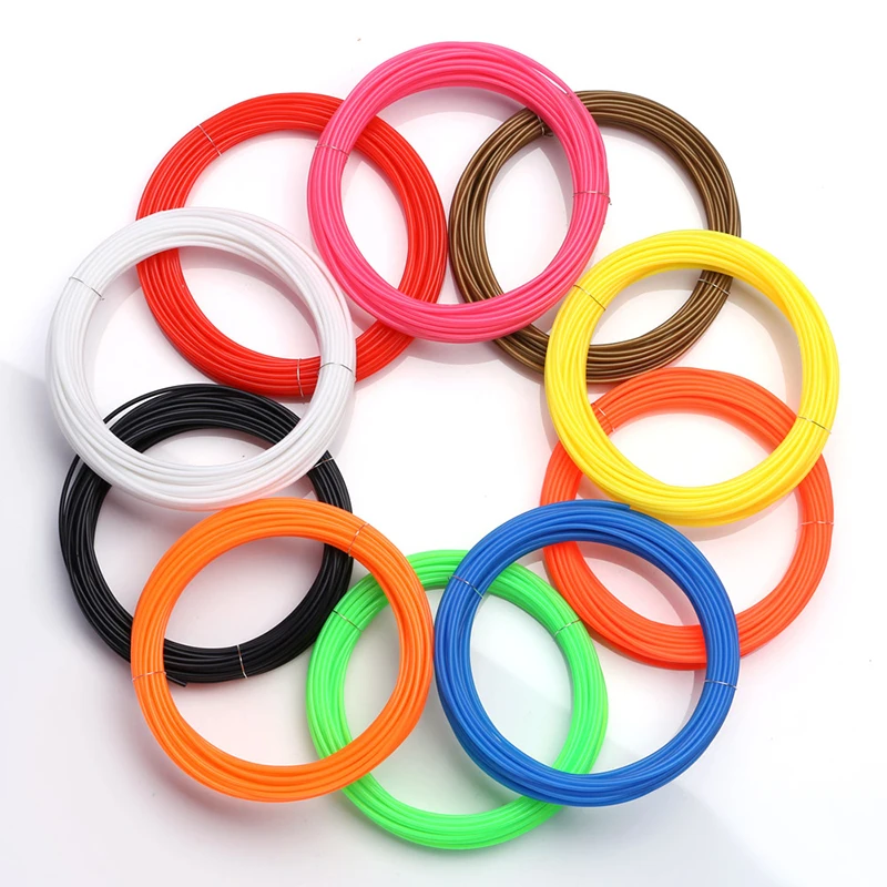 

PLA 1.75mm Printer Filament for 3d Pen 10 Meter PLA 3D Printer Filament Printing Materials Extruder Accessories Parts 2 PCS/LOT
