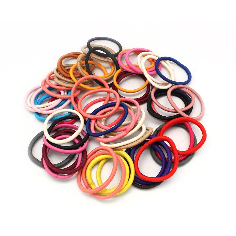 Buy 60pcs/set High Quality Thick Seamless Fluorescent Color Elastic Hair Band