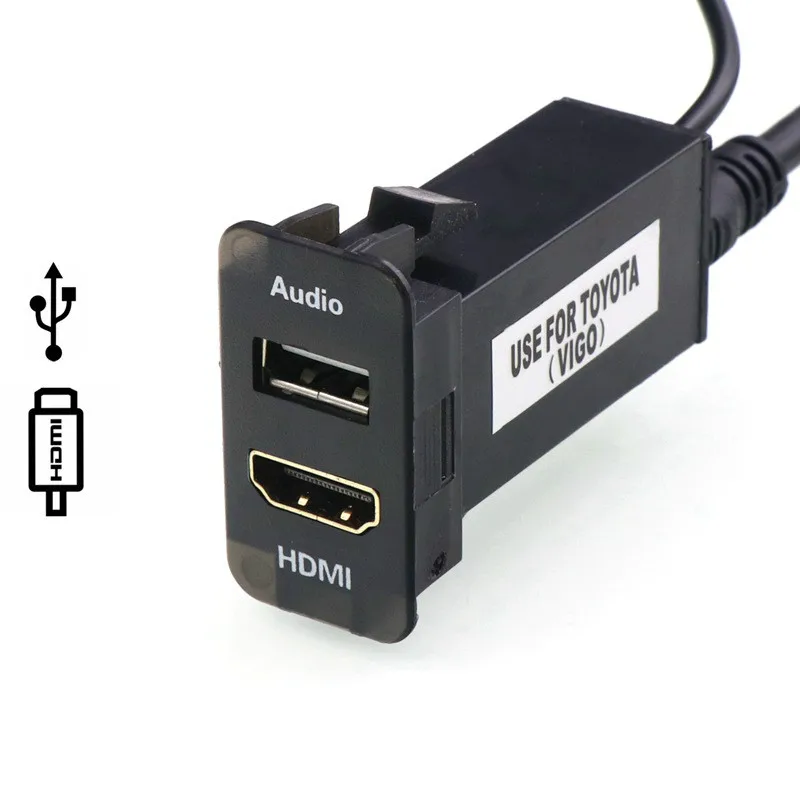 Car USB Audio Input Charger With HDMI Socket Use For TOYOTA Camry Car USB Audio Input Charger With HDMI Socket Use For TOYOTA Camry