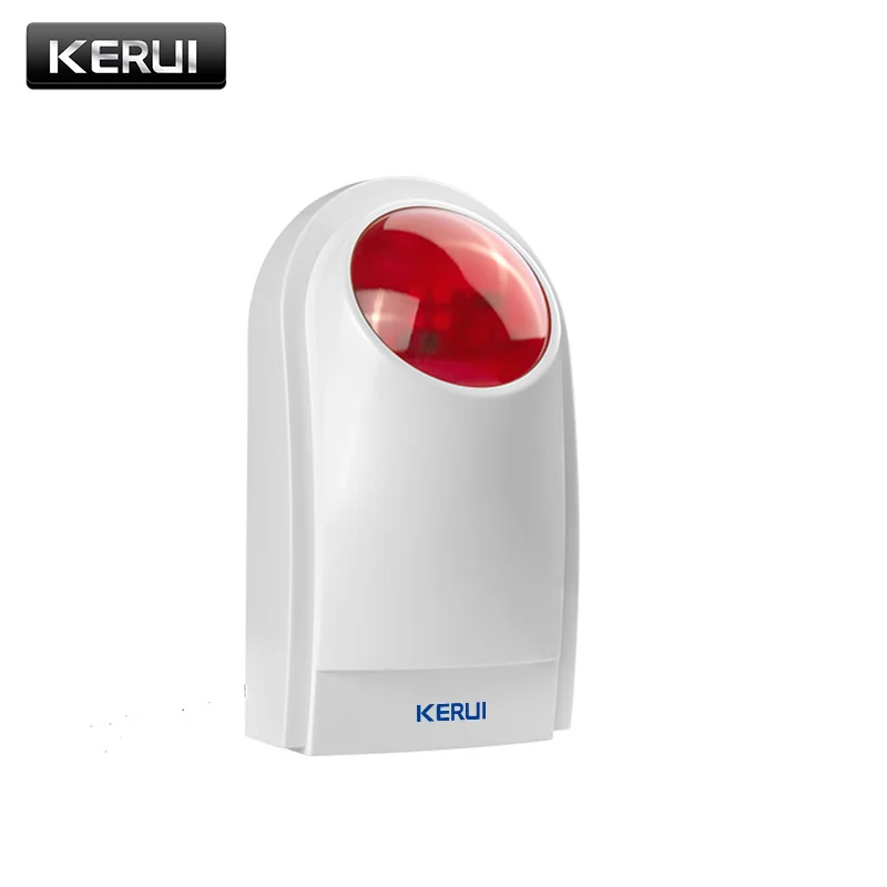 KERUI J008 беспроводная наружная вспышка светодиодный стробоскопический светильник сирена работает для GSM PSTN домашней безопасности Голосовая охранная сигнализация
