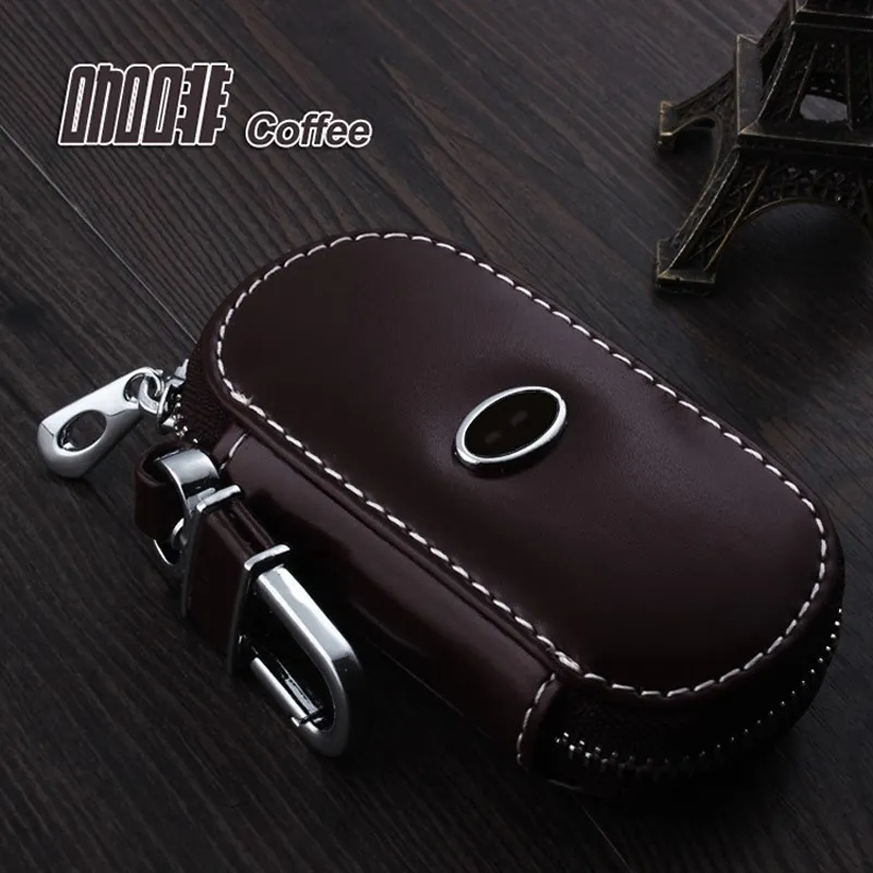 

Leather car Key fob case cover for VW Golf GTI Jetta MK5 MK6 MK7 CC Tiguan Passat B6 B7 Scirocco keychain ring holder wallet