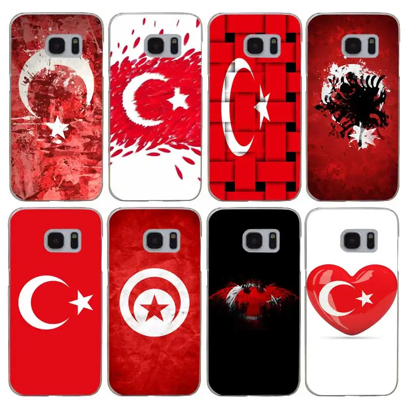 H333 Turkey Flag Transparent Hard PC Case Cover For Samsung Galaxy S Note 3 4 5 6 7 8 9 Edge Plus |