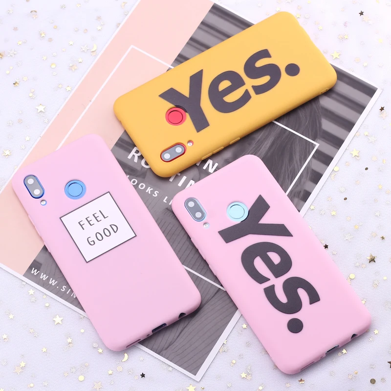 Для Huawei Honor Mate 10 20 Nova P20 P30 P40 P Smart Feel Good Vibes Girl YES Candy силиконовый чехол для телефона