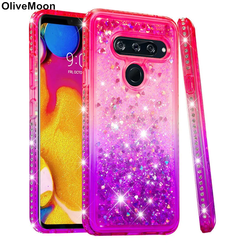 OliveMoon Quicksand Bling Phone Case For LG V40 ThinQ