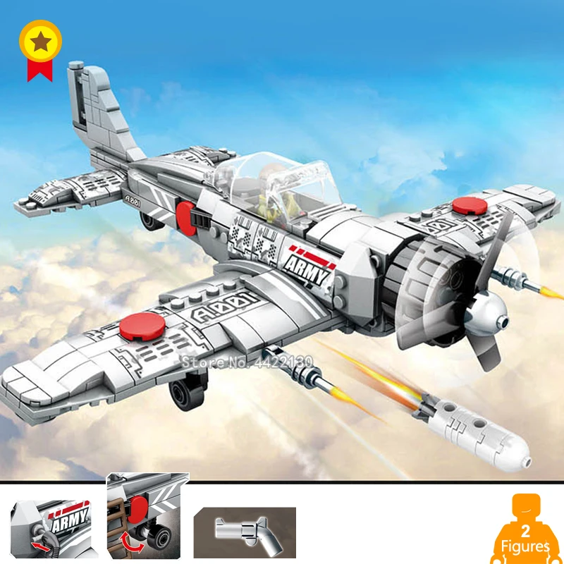 

Ww2 Zero fighter war Missile sneak attack with Fuel barrel model Building Blocks figures compatible Legoinglys military toy