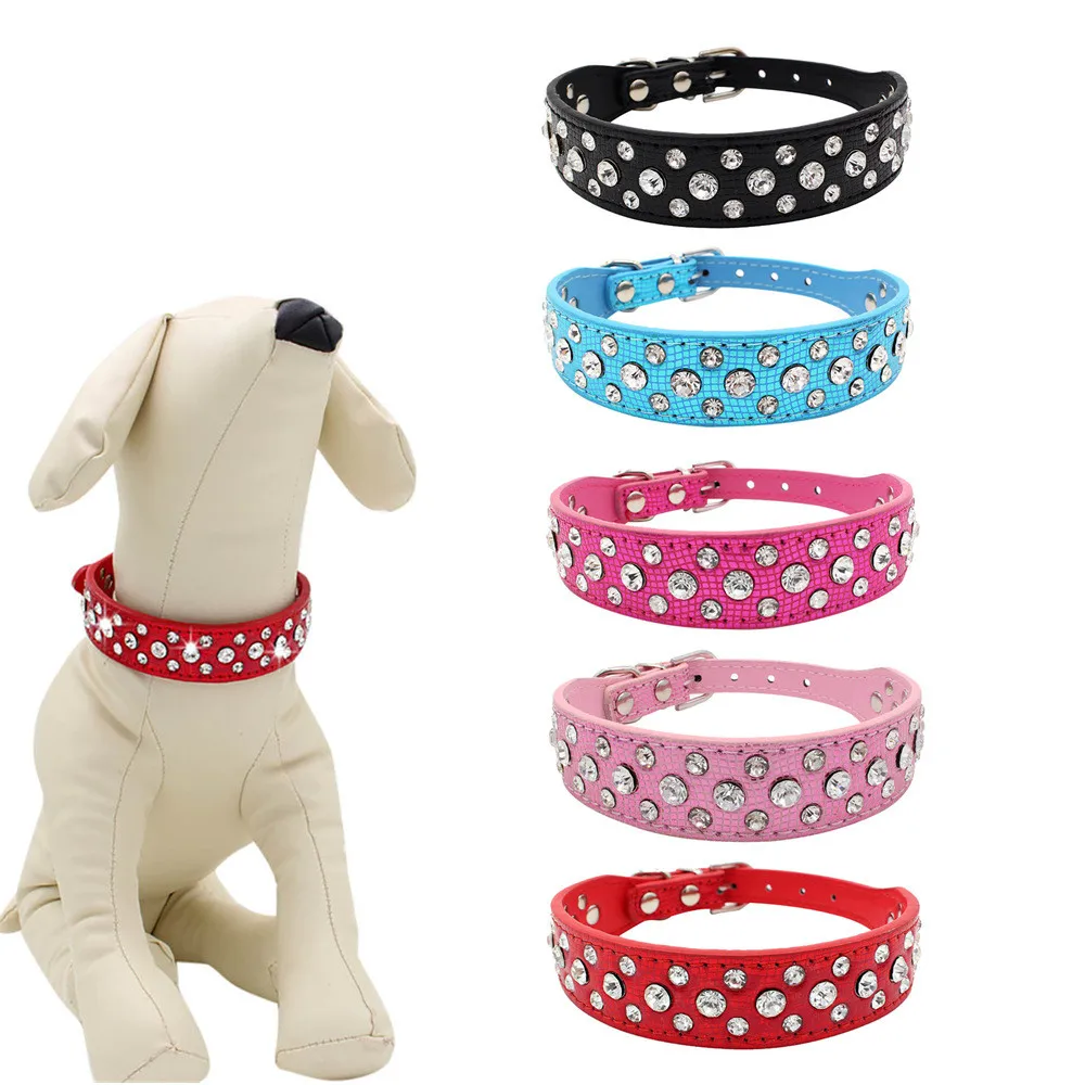 Rhinestones Dog Collar Exquisite Adjustable Diamond Dog Puppy Pet