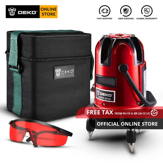 Cheap Original DEKO LL56 Self-leveling 5 Line 6 Points Horizontal&Vertical Laser Level 360 Degree Adjustment High Visibility Standard Cheap Original DEKO LL56 Self-leveling 5 Line 6 Points Horizontal&Vertical Laser Level 360 Degree Adjustment High Visibility Standard
