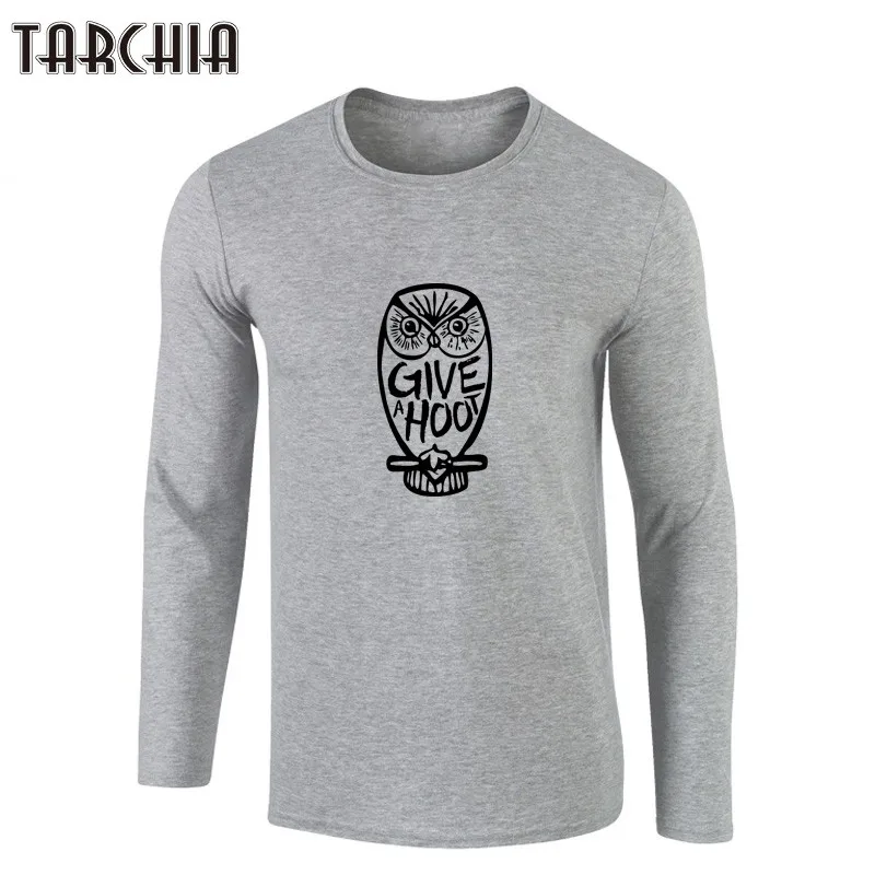 Мужские футболки TARCHIA с длинным рукавом и круглым вырезом мужские хлопковые Топы