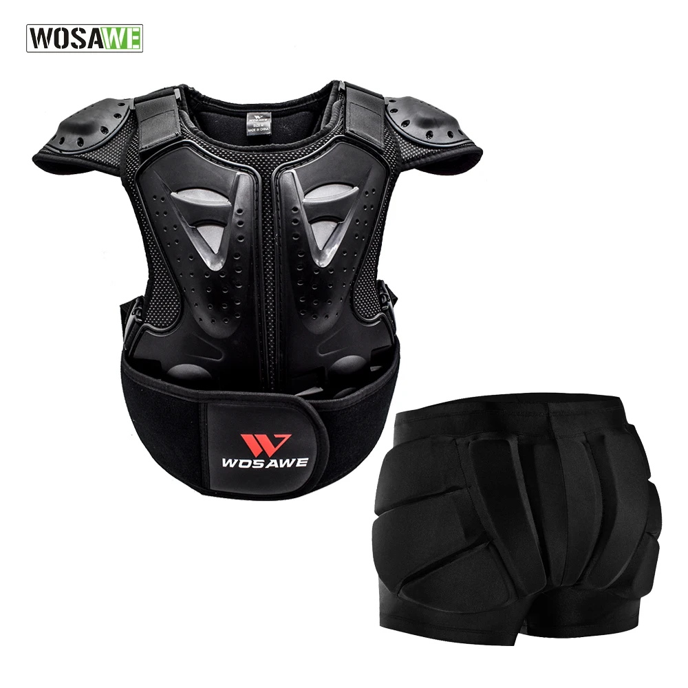 

WOSAWE Kids Body Chest Spine Protector Hip Pad Protective Gear Dirt Bike Child Motorcycle Protective Guard Ski Snowboard Jackets